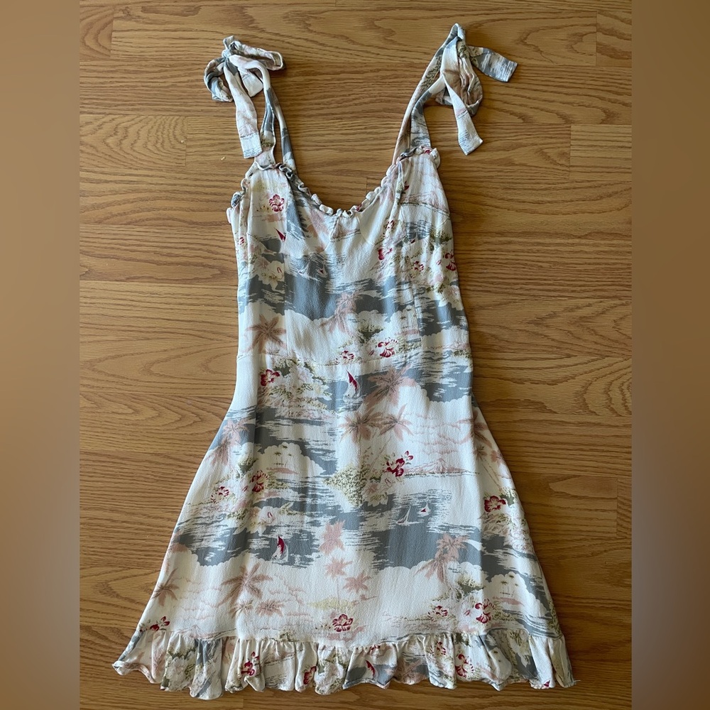 Reformation Christine Ruffle Detail Mini Dress